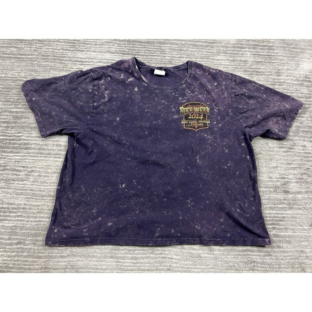 Daytona Beach Florida 2024 Bike Week Shirt Xl Tie Dye Short Sleeve Cotton